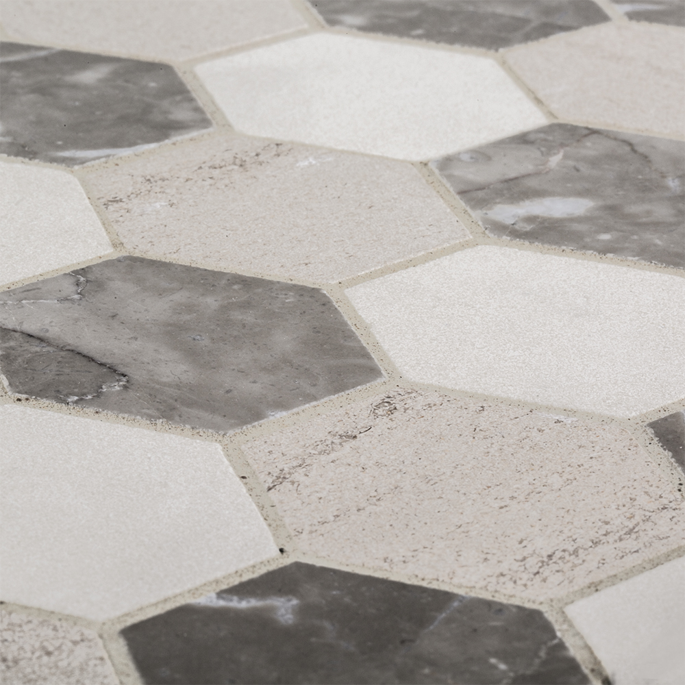 Jeffrey Court | Hexagon Mixed Medley Mosaic 11