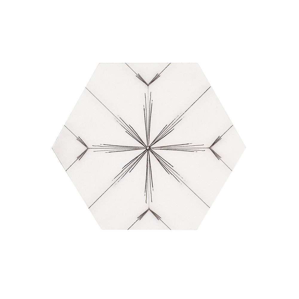 Jeffrey Court | Drawn Stone Hex Field Tile 8