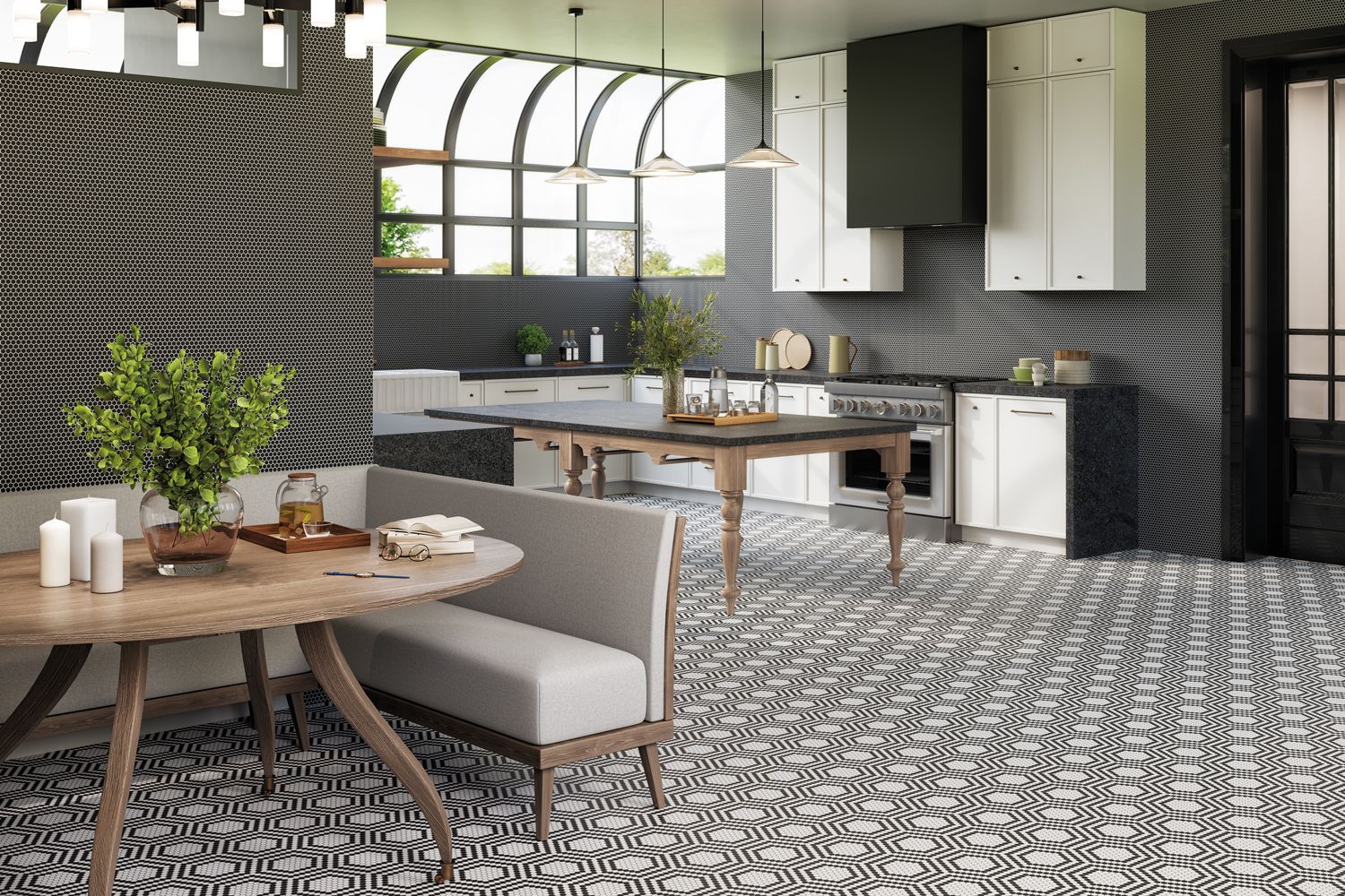 Jeffrey Court | 5/8 Hexagon Mosaic 12