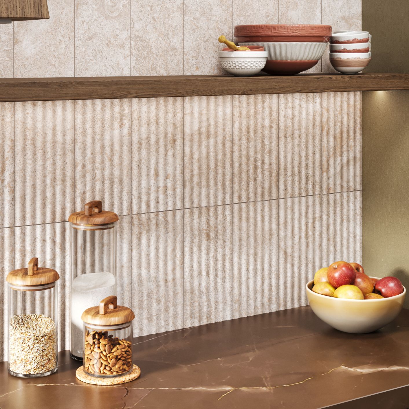 ゴルティエ　ブローチ Jeffrey Court | Fluted Field Tile 6