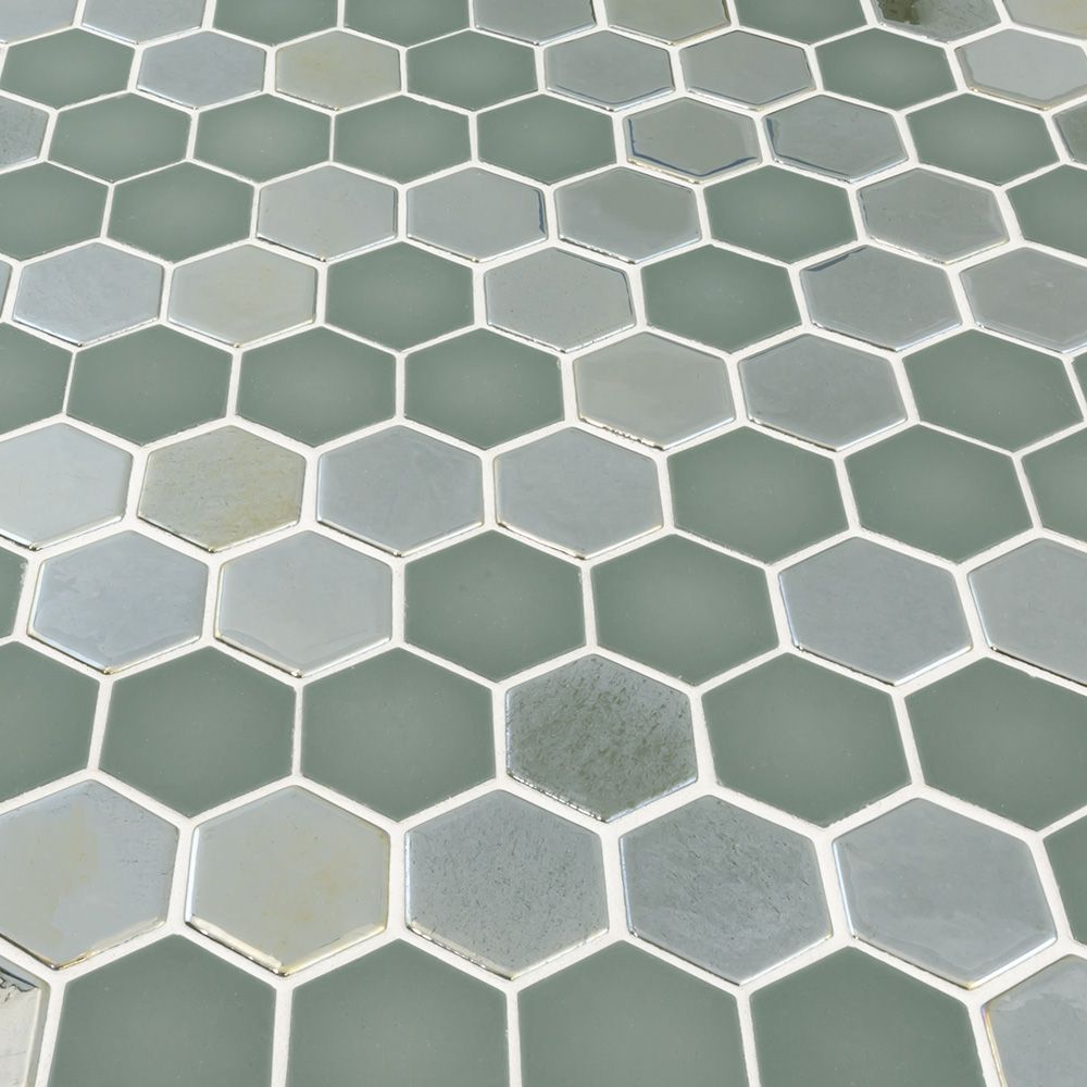 azure☆ Jeffrey Court | Brill Hexagon Mosaic 10.75