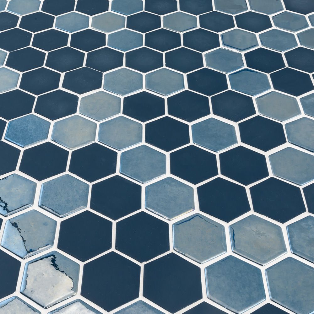azure☆ Jeffrey Court | Brill Hexagon Mosaic 10.75