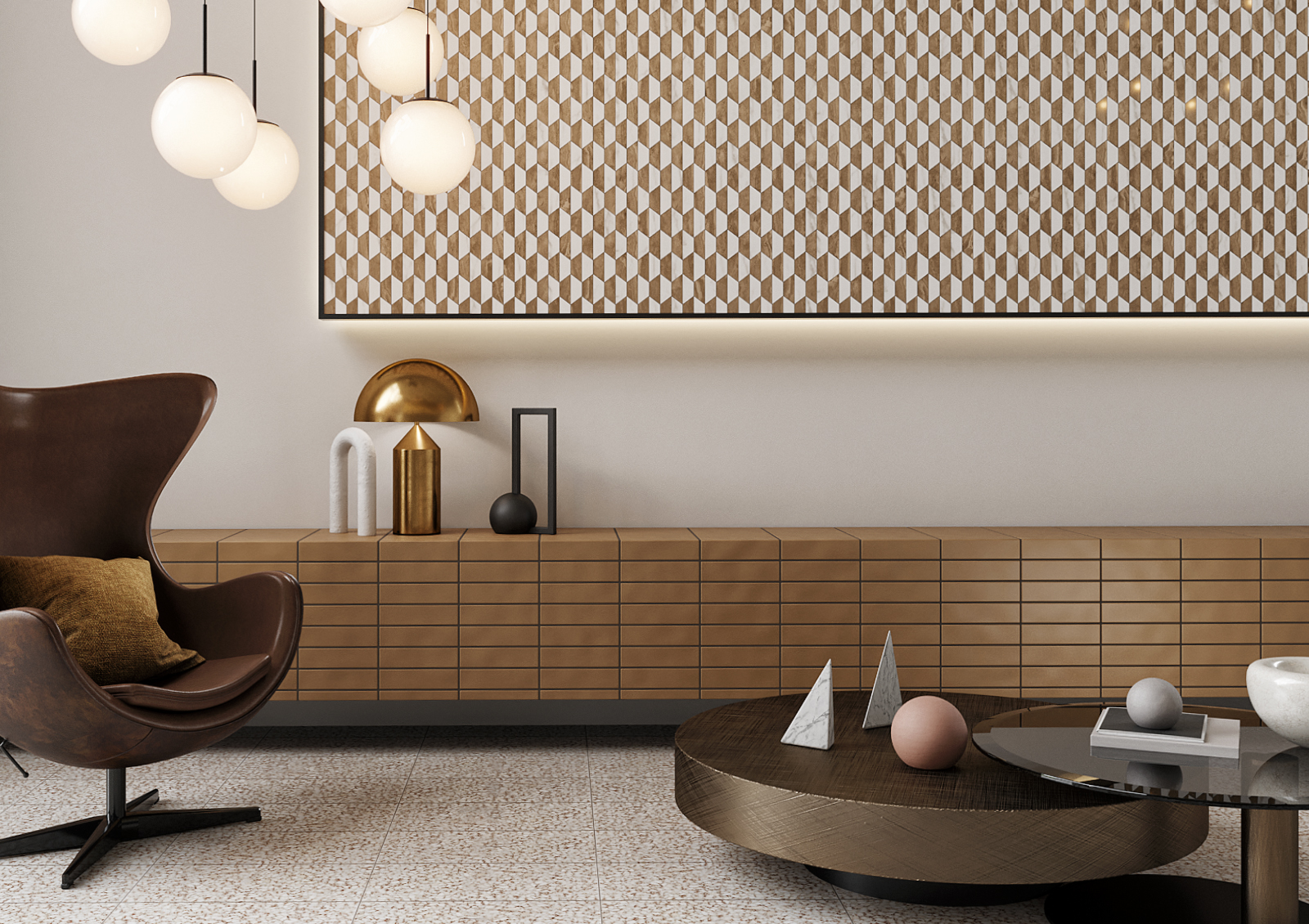 CLUBHAUS×TANGRAM TURF HEDGEHOG SWEAT Racquet Club - Wheat: All Area Rugs & Carpet Tiles by FLOR